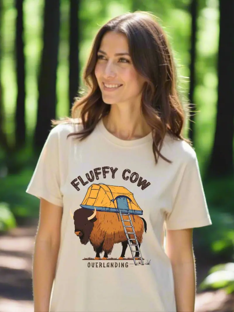 Fluffy Cow Overlanding Graphic T-Shirt 1