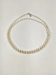 Freshwater Pearl Necklace Combining Sterling And Hill Tribe Silver 1