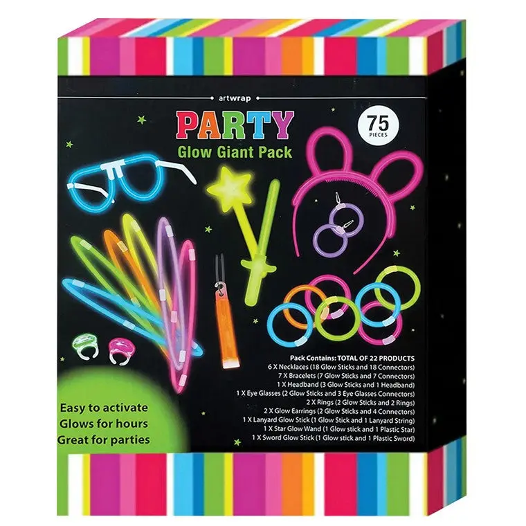 Glow-In-The-Dark Party Pack – 75-Piece Assortment 1