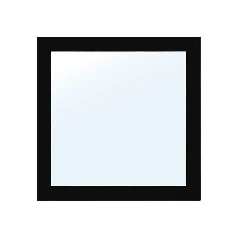 Grace Collection Wall Mirror – Black Frame, 35Cm X 35Cm Square Style 1