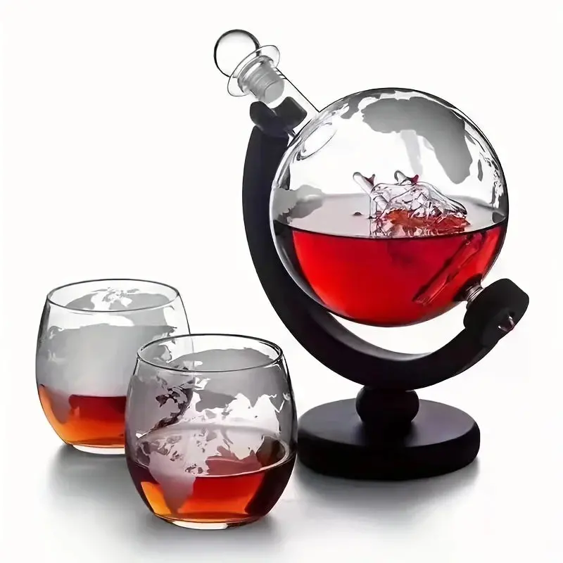 Hand-Blown Globe-Shaped Liquor Decanter 1