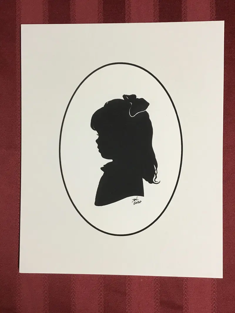 Hand-Cut Original Silhouette Artwork In Premium Mat Board 1