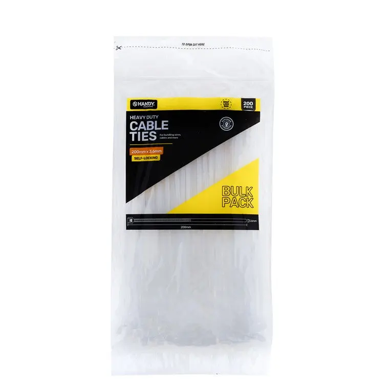 Heavy-Duty Nylon Cable Ties – 200-Piece Multipurpose Bundling Kit 1