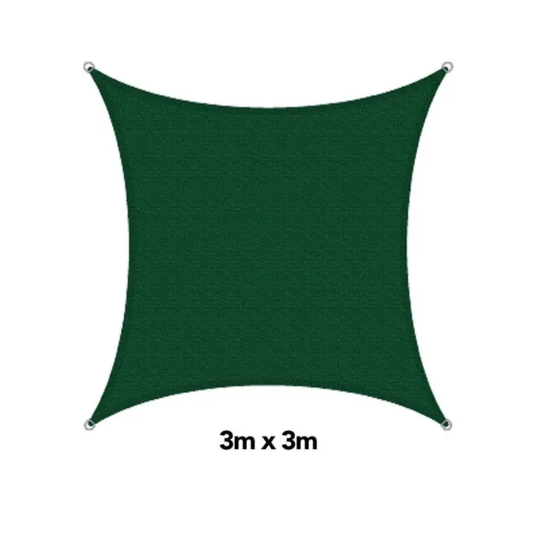 H&G 3×3 M Square Shade Sail – Forest Green 1