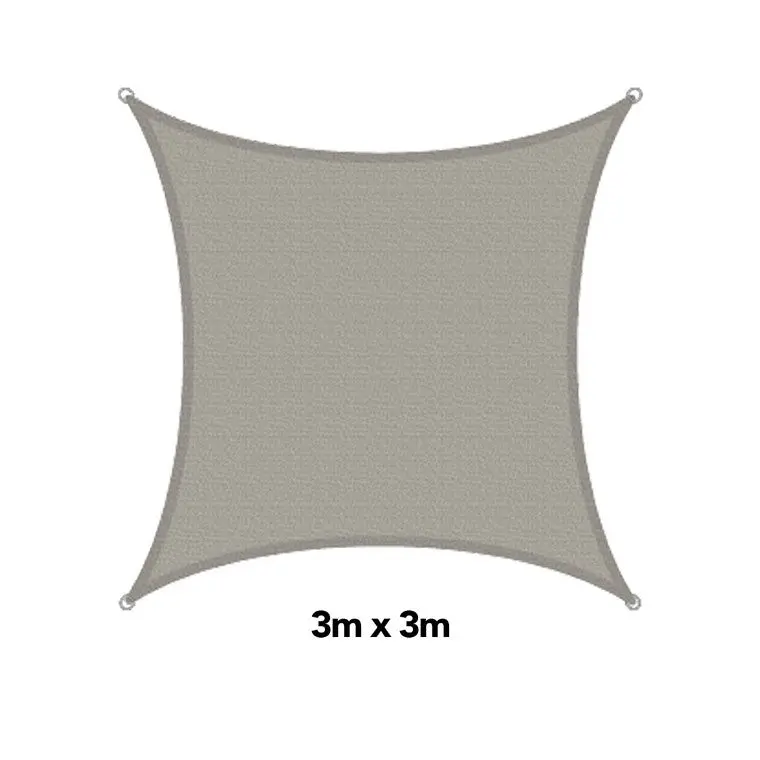 H&G 3×3 M Square Shade Sail – Sandstone Hue 1