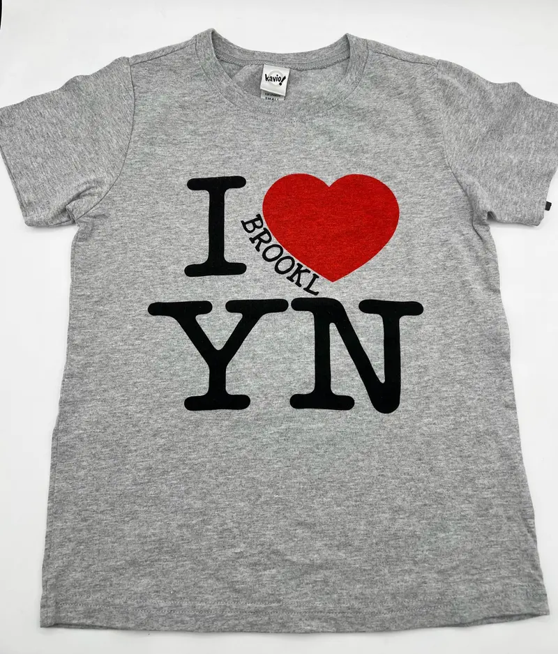 'I <3 Brooklyn' Heather Gray Youth Tee – Size S (6–8) 1