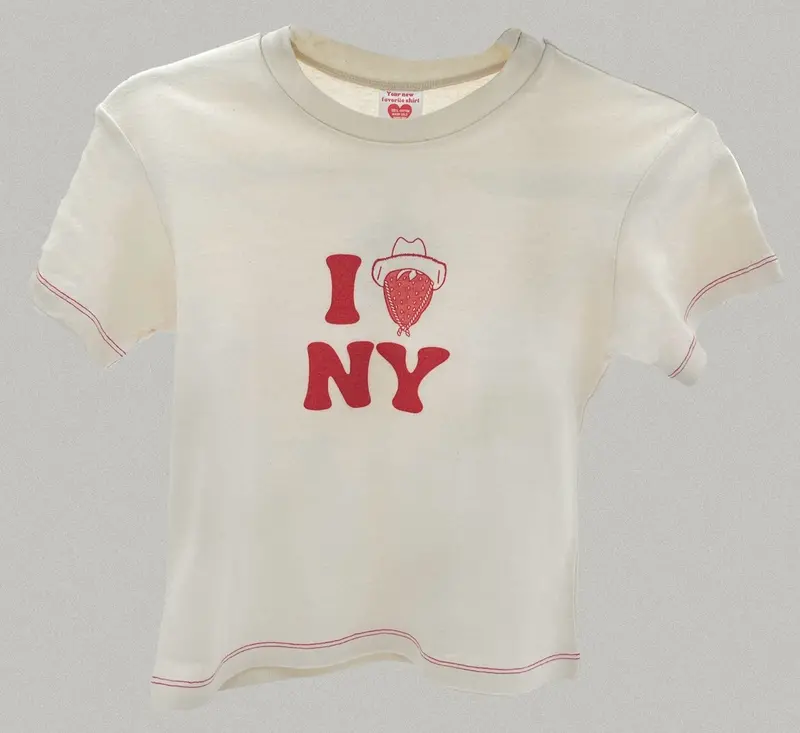 'I Love Ny' Vintage-Style Tee – White, Small 1