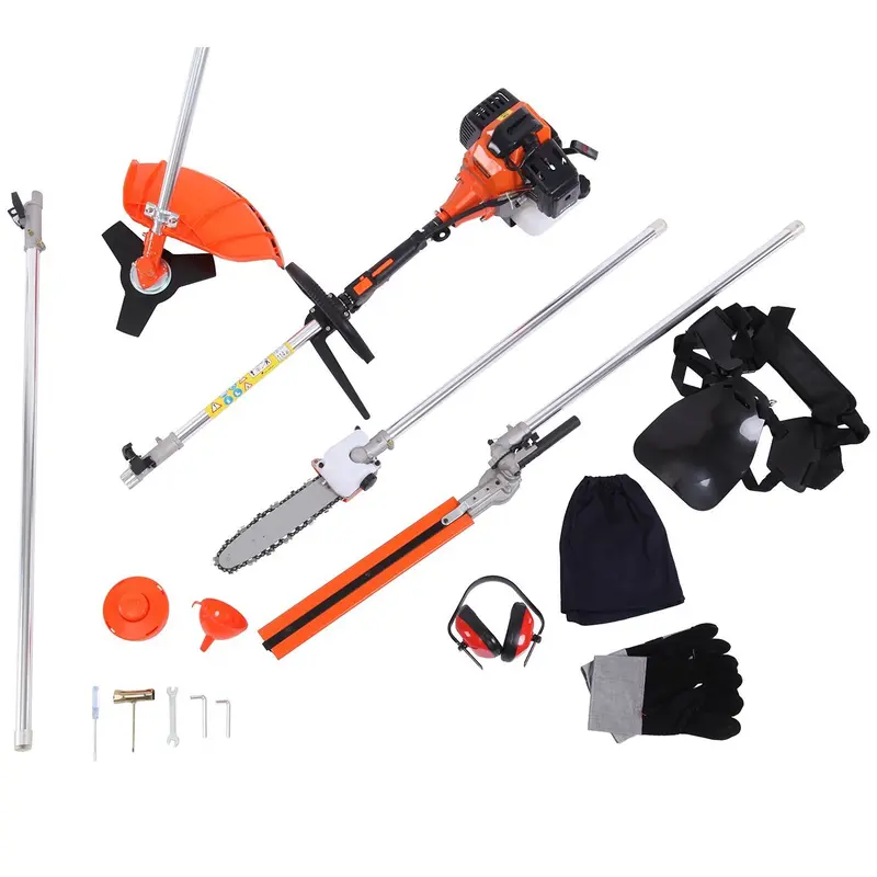Iglobalbuy 52Cc 5-In-1 Gas-Powered Multi-Tool – Pole Hedge Trimmer, Brush Cutter, Pruner, Pole Chainsaw & 43" Extension 1