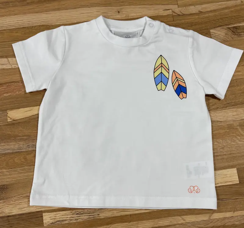 Infant White Surfboard T-Shirt – 18 Months 1