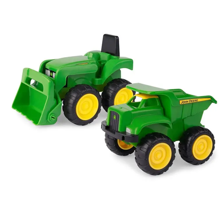 John Deere Sand Play Vehicle Set – 2-Piece, 15 Cm Scale Models 1