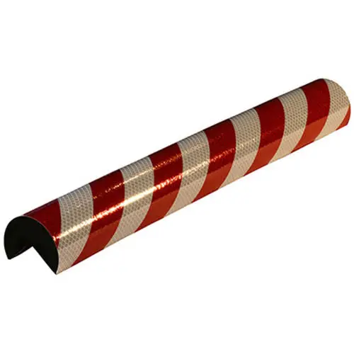 Knuffi Model A+ Corner Bumper Guard – 1 M (39-1/2"L) × 1-1/2"W, Red/White (60-6880) 1
