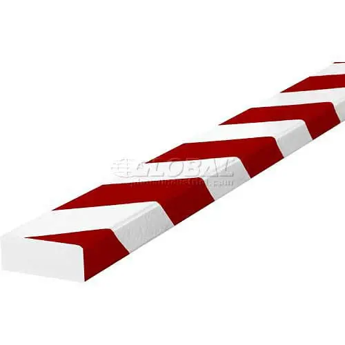 Knuffi Type D Surface Bumper Guard – 196-3/4"L × 2"W × 13/16"H, Red/White (60-6730-2) 1