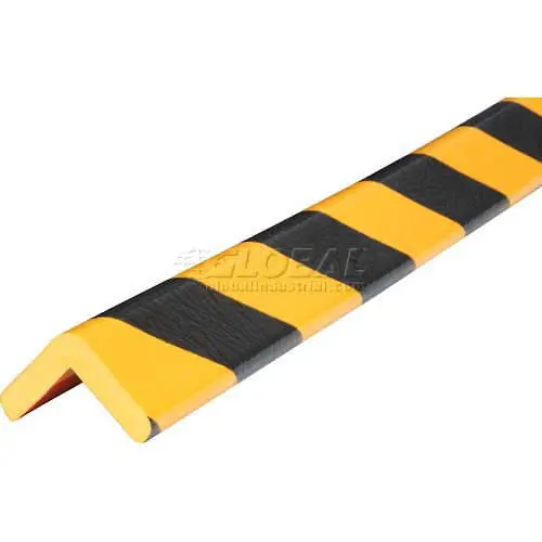 Knuffi Type H Corner Bumper Guard – 196-3/4"L × 1-7/8"W × 1-7/8"H, Black/Yellow (60-6770) 1