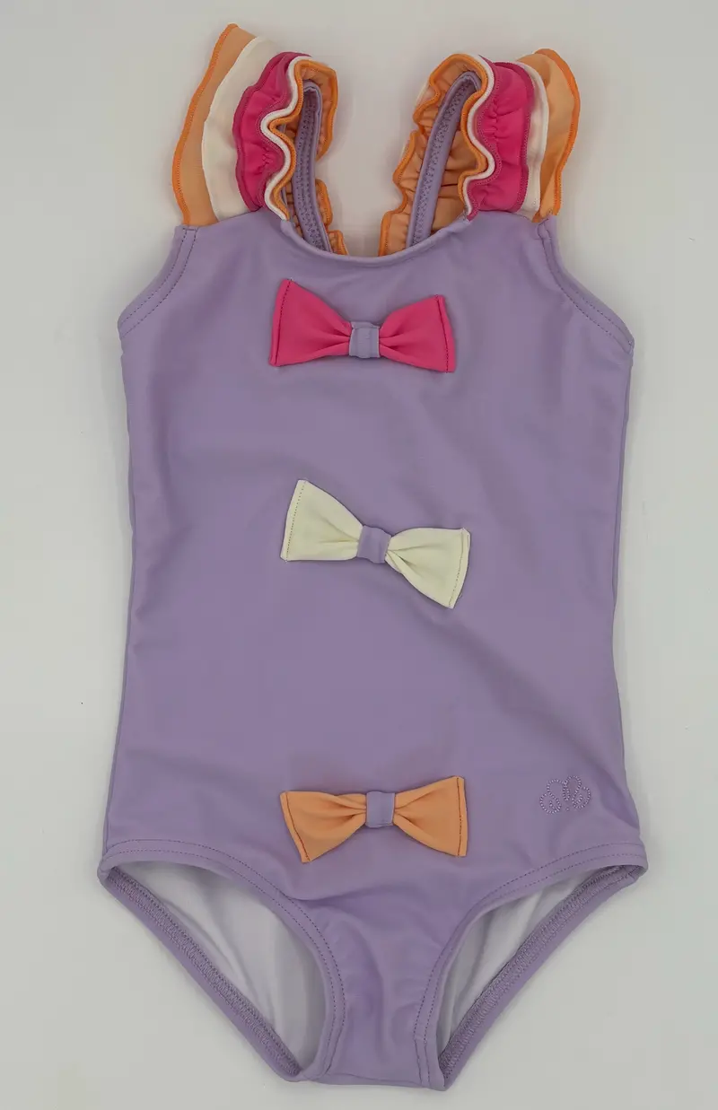 Lilac Ruffled Swimsuit For Toddlers – 18–24 Months 1