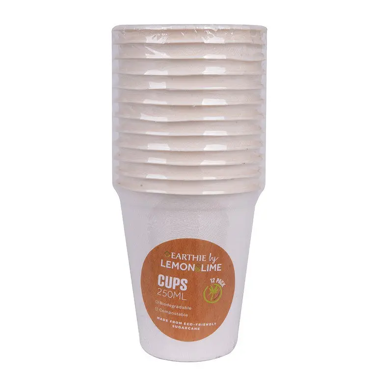 L&L Biodegradable Eco Cup – Natural Kraft Finish, 250 Ml, 12-Pack 1