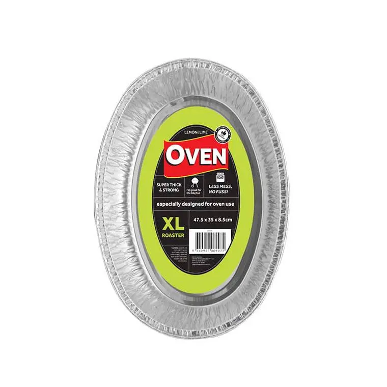 L&L Heavy-Duty Foil Oven Roaster – Oval Shape, Non-Stick Lining 1