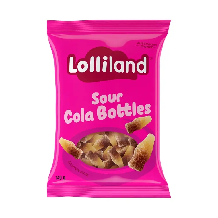 Lolliland Sour Cola Bottle Sweets – 140G Pack 1