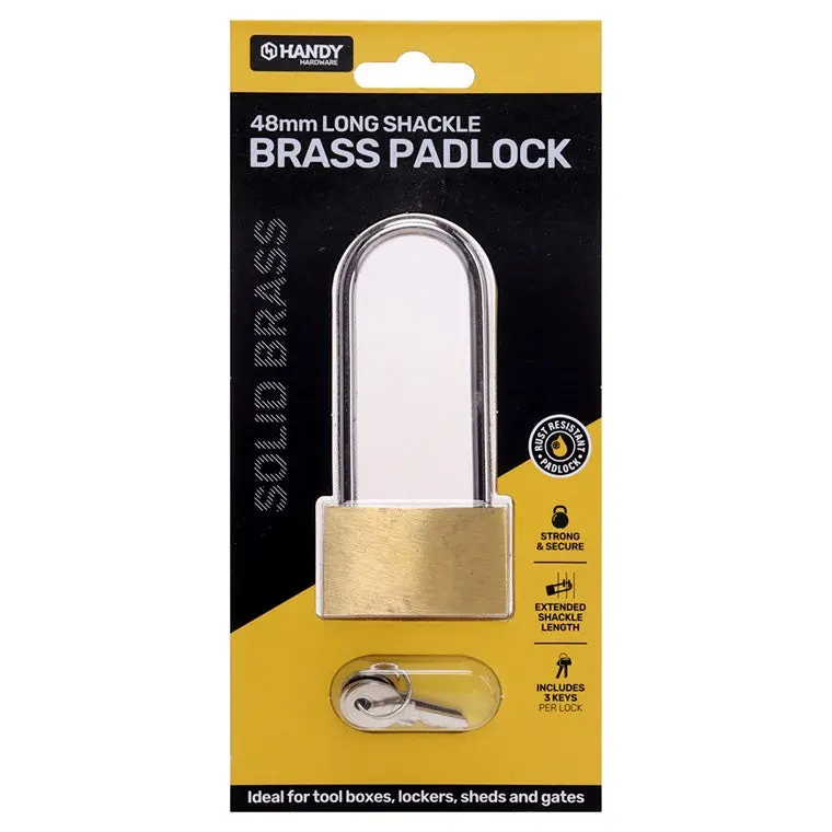 Long-Body Brass Padlock – Classic Security Design 1