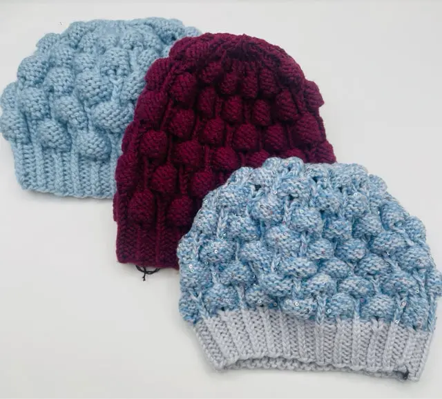 Merino And Mohair Acorn Bobble Knit Hat (M/L) 1