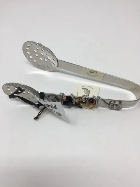 Metal Jeweled Tea Bag Squeezer With Decorative Handle 1