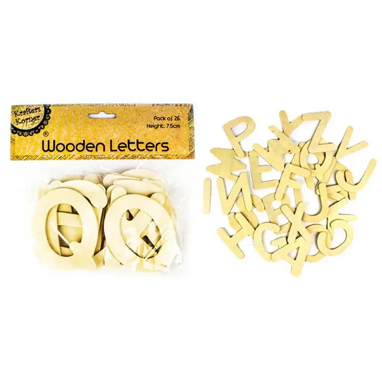 Natural Wooden Alphabet Set – 26 Uppercase Letters 1