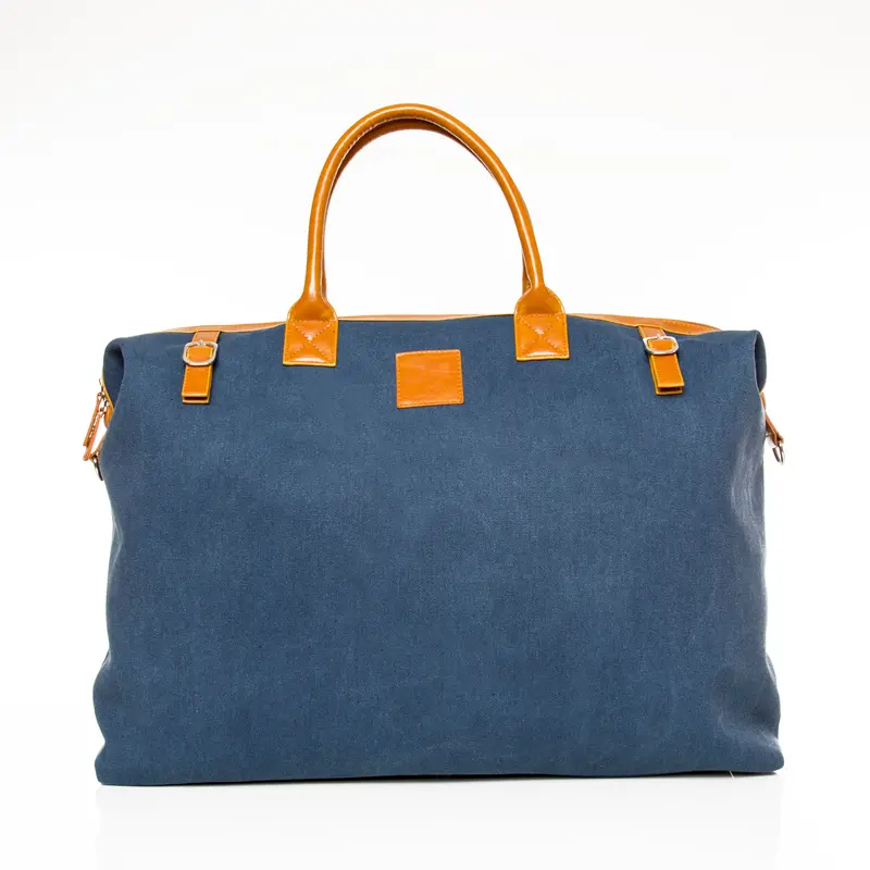 Navy Blue Weekender Bag – Lightweight Travel Carryall 1