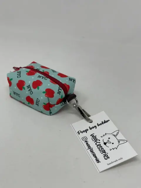 Nyc Blue Taxi + Red Apple Dog Poop Bag Carrier 1