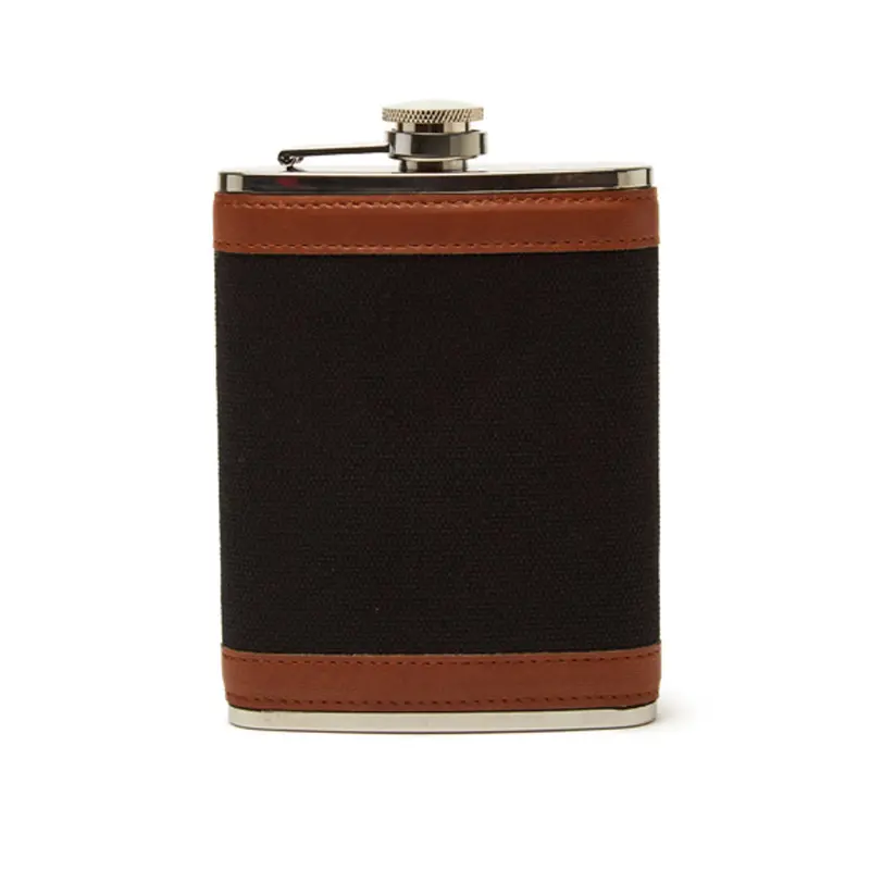Original 8Oz Stainless Steel Flask – Classic Contoured Design With Screw Cap 1