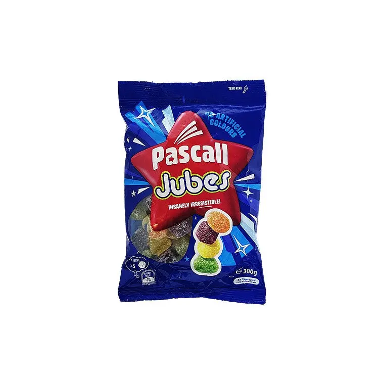 Pascall Fruit Jubes Chewy Candy – 300G Bag 1