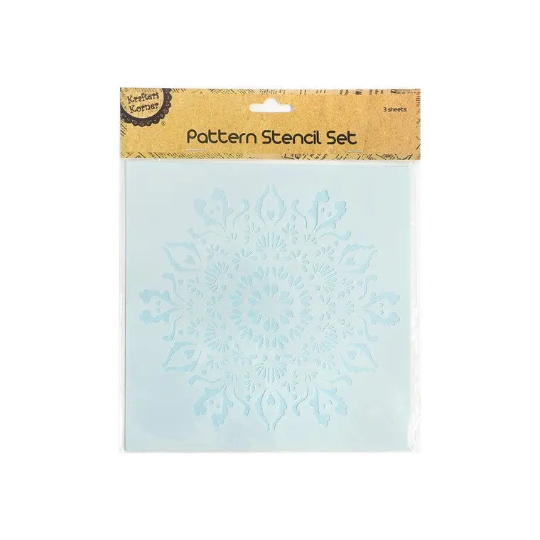Patterned Stencil Kit – 3-Piece Set With Varied Motifs 1