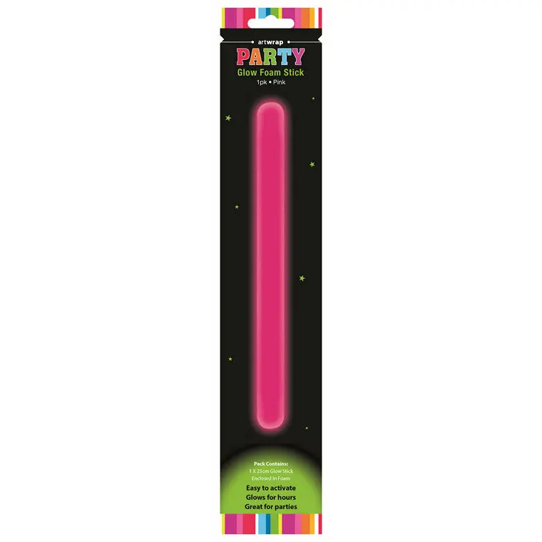 Pink Glow Foam Light Stick – Bendable & Reusable 1
