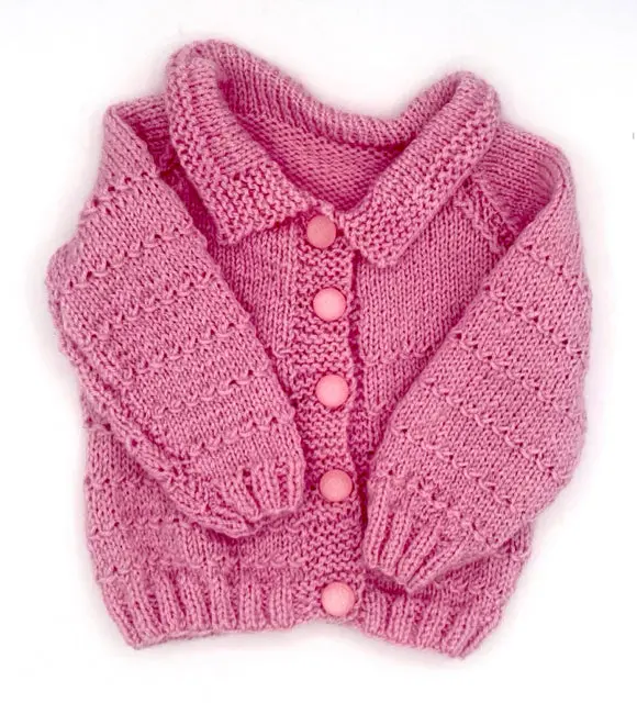 Pink Knit Cardigan For Babies 6–12 Months 1