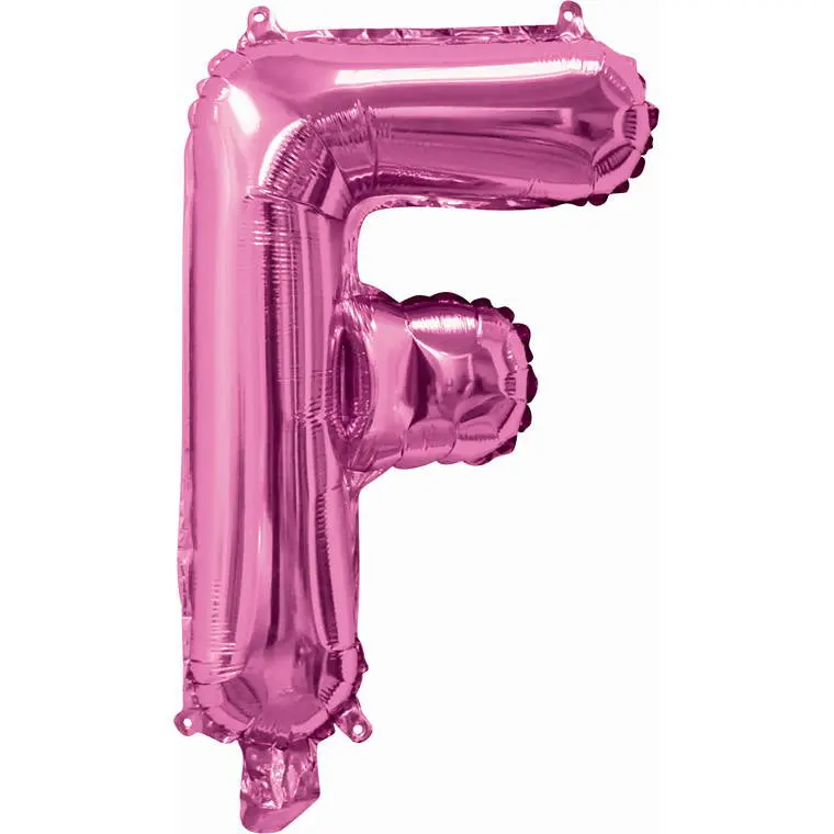 Pink Letter F Foil Balloon – 35Cm Stylish Alphabet Decor 1