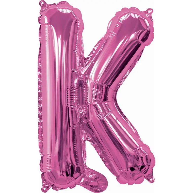 Pink Letter K Foil Balloon – 35Cm Cheerful Letter Balloon 1