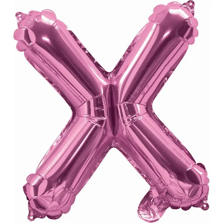 Pink Letter X Foil Balloon – 35Cm Eye-Catching Decor Item 1
