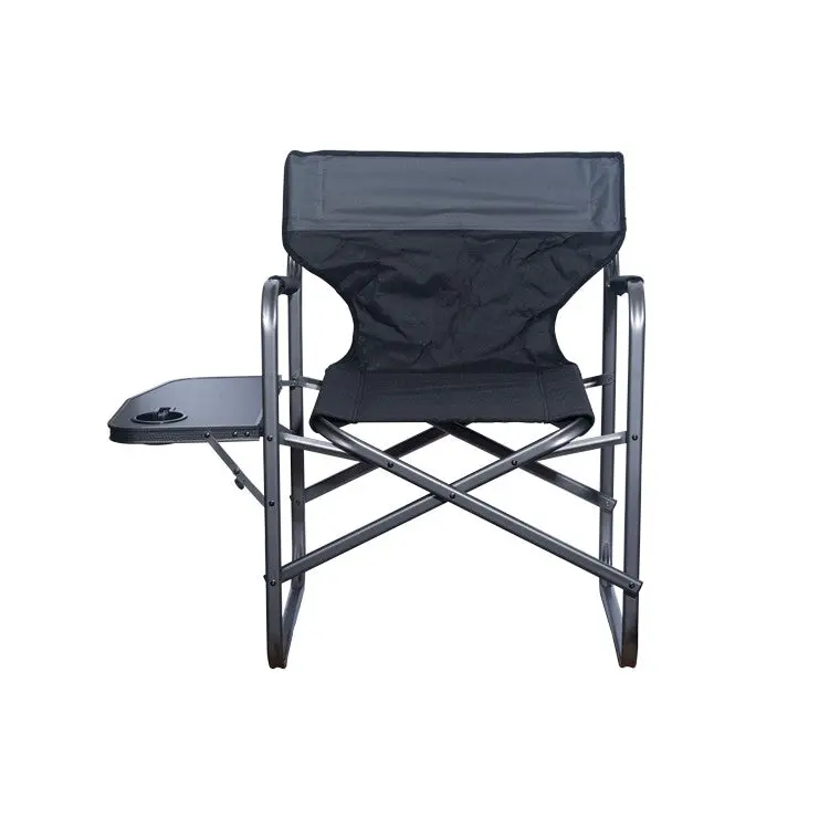 Portable Folding Director'S Chair With Built-In Table, Cup Holder & Carry Strap 1