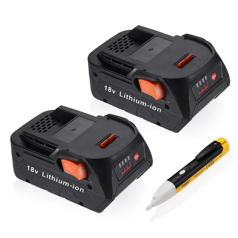 Powerextra 2-Pack 18V 4.0Ah Lithium-Ion Battery Set For Ridgid R840087 And R840083 Tools 1