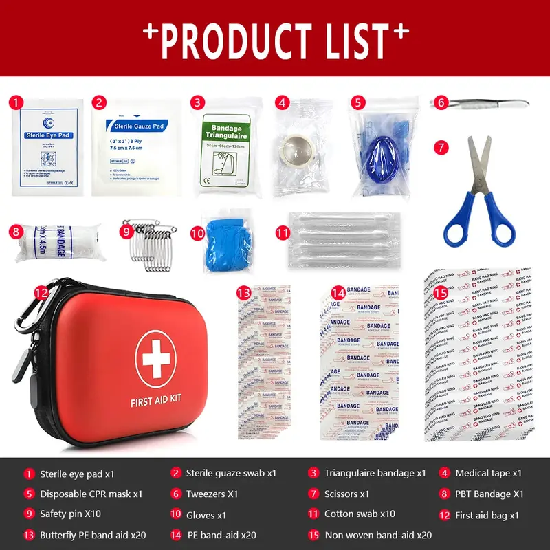 Professional First Aid Kit – Comprehensive Medical Emergency Bag 1