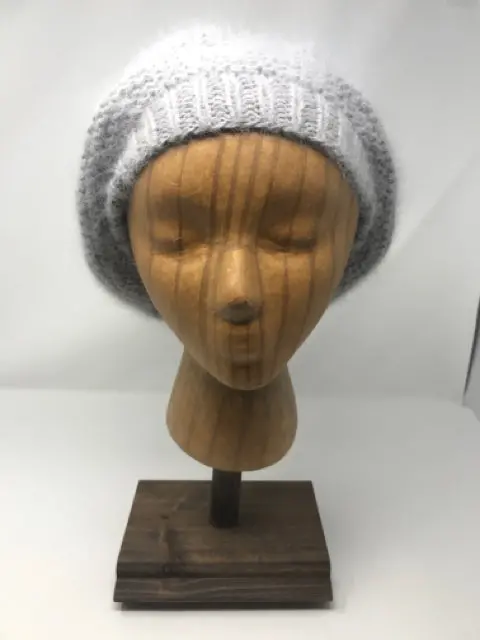Pure Angora Adult Beret – Hand-Knit Luxury Headwear 1