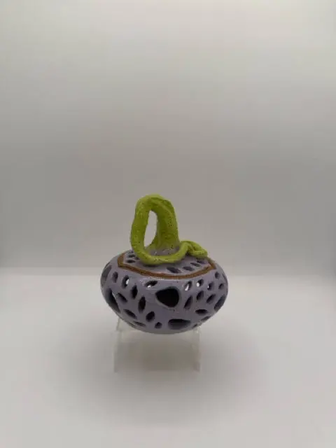 Purple Pumpkin-Shaped Votive Candle Holder 1