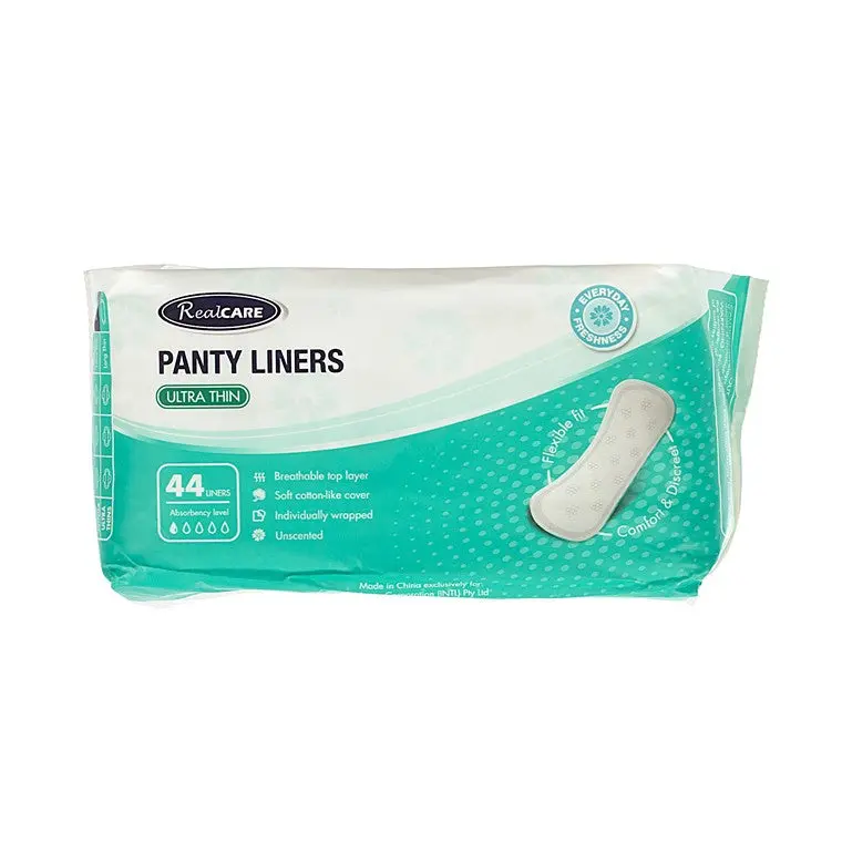 Real Care Ultra-Thin Panty Liners – Soft & Breathable, 44-Count Pack 1