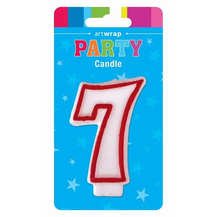 Red Number Candle – Digit 7 1