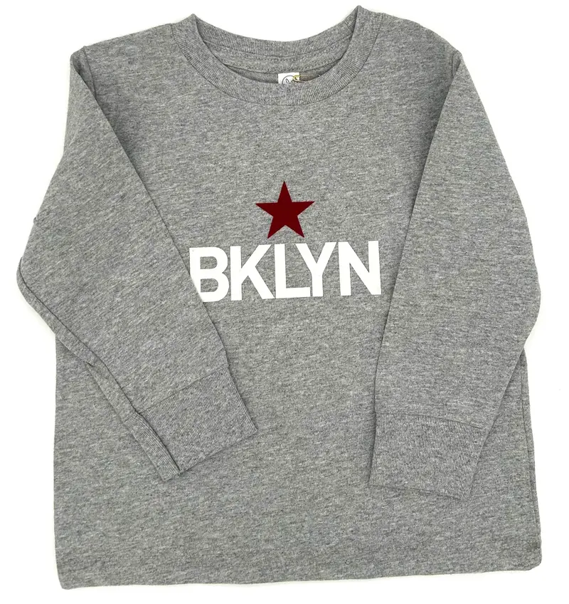 Red Star Graphic Kids T-Shirt – Gray Base, Size 4Y 1