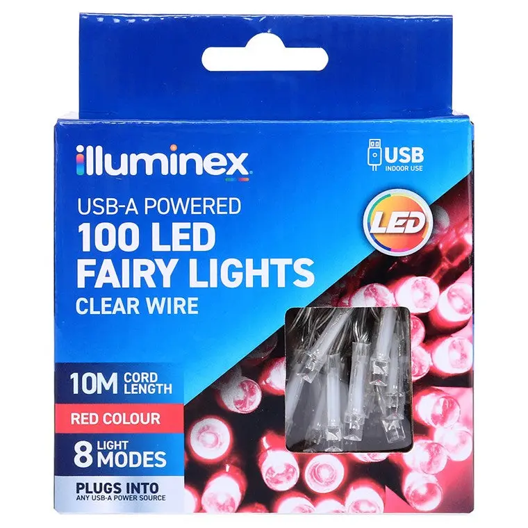 Red Usb-Powered Fairy Lights – 100 Led String Light For Indoor/Outdoor Ambience 1