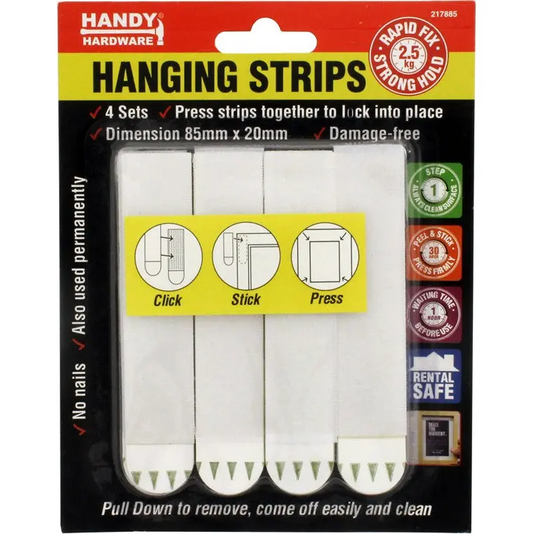 Removable Adhesive Strips – Pack Of 4 1