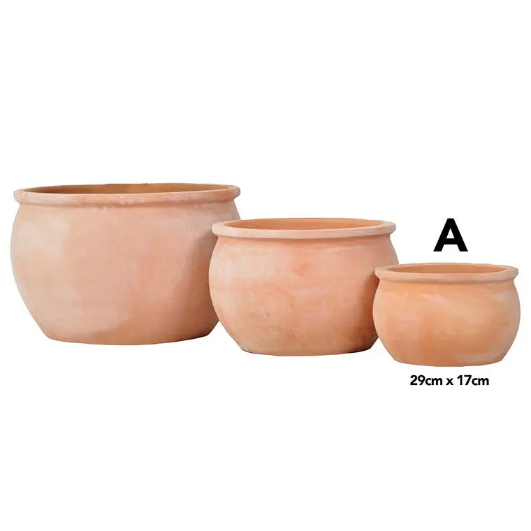 Rust-Toned Terracotta Belly Planter – Small Size 1