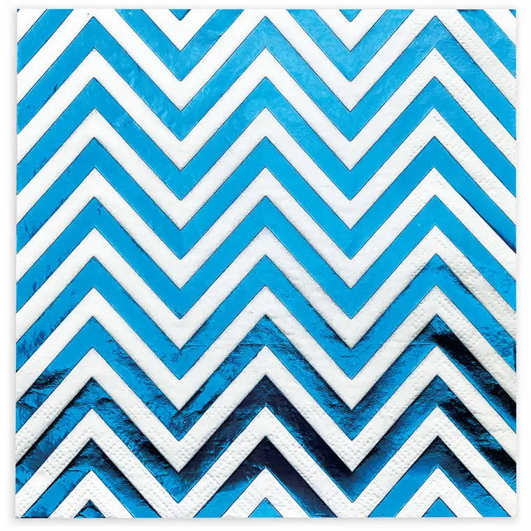 Sapphire Blue Metallic Napkins – Set Of 10 Premium Paper Napkins 1