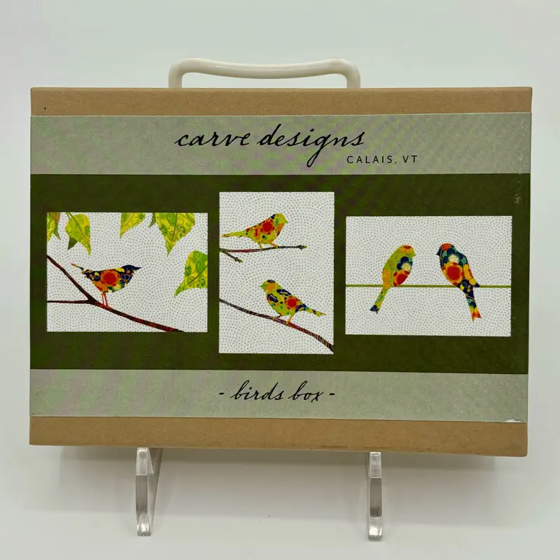 Set Of 10 Bird-Themed Illustrated Cards And Matching Envelopes 1