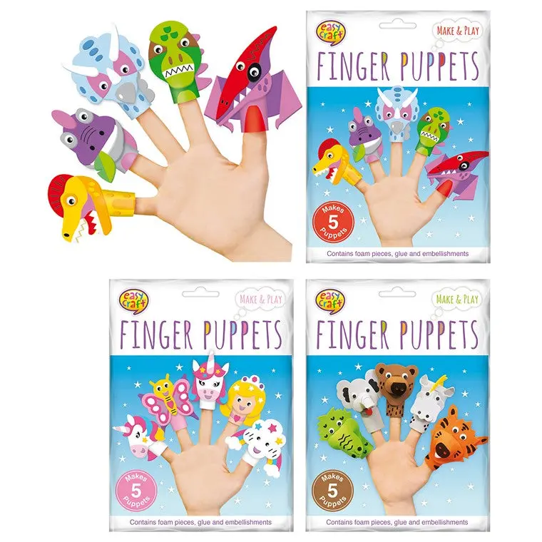 Set Of 5 Handcrafted Finger Puppets – Variety Of Playful Designs 1