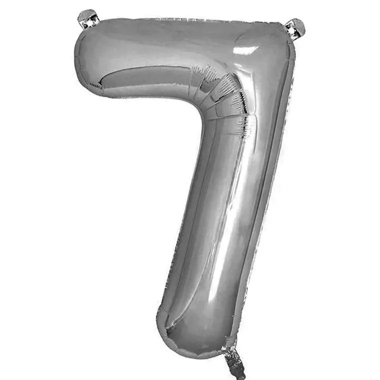 Silver Foil Number '7' Balloon – Premium Foil Celebration Balloon 1